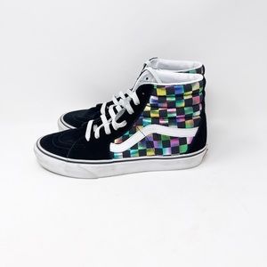 vans high top checkered womens size 9.5 mens 8